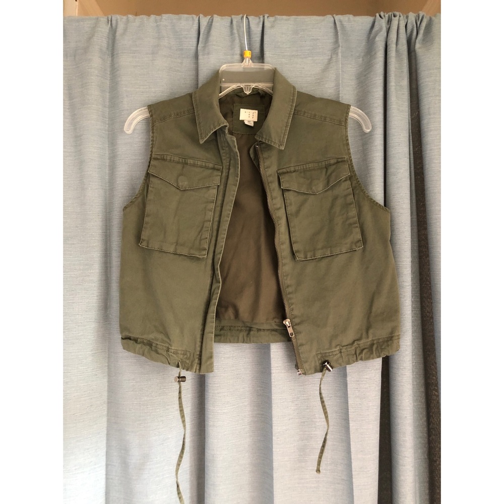 Olive Green Utility Style Vest